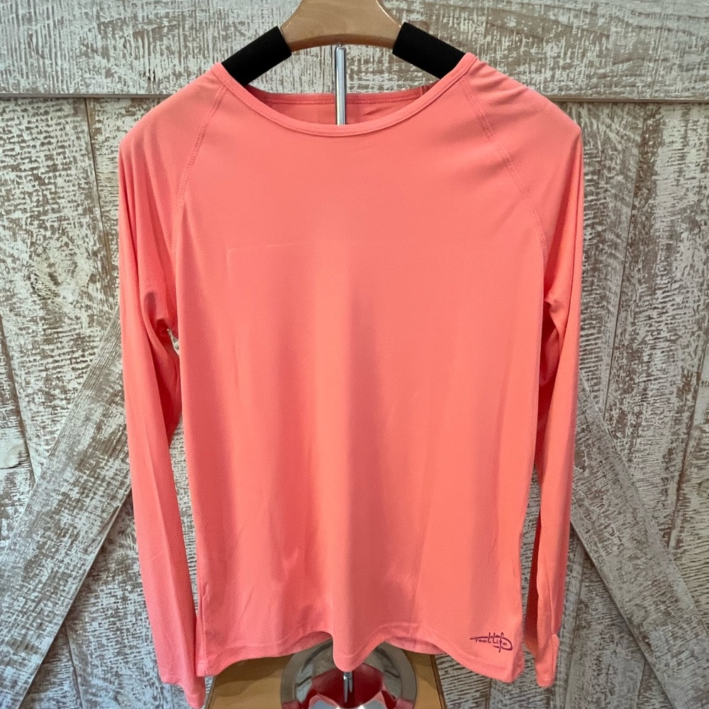Women's Coral Long Sleeve Sun Shirt by Reel Life size Medium- NWOT